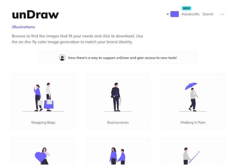 フリー素材サイト「unDraw」